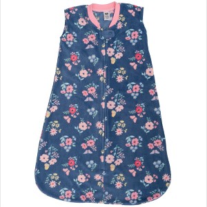 Hudson Baby Infant Girls Fleece Sleeping Bag, Sack, Blanket, Blue Butterfly Floral - 1 of 2