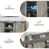 TackView 70" Farmhouse TV Stands for 80" TVs, Rustic Wooden Entertainment Center with Adjustable Shelves & Sliding Barn Door - 4 of 4