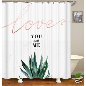Love You And Me Shower Curtains for Bathroom Waterproof Fabric Bath Curtain Durable Soft Stylish Bathroom Decor 72x72 Inch - 1 of 1