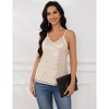 Clearlove Womens Sequin Tank Tops V Neck Sleeveless Camisole Sequin Sparkle Summer Casual Fashion Shirts - 2 of 4