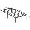 14 Inch Twin Bed Frame No Box Spring Needed, Heavy Duty Metal Platform Bed Frame Twin Size for Bedroom Easy Assembly, Noise Free, Black, Tiwn - 2 of 4