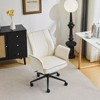 Karl Home | 28.5 inch White Velvet Dovetail Swivel Office Chair With Wheels - 2 of 4
