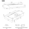Range Hood 30 inch, Under Cabinet Range Hood, Stainless Steel Kitchen Hood with 400 CFM - 2 of 4