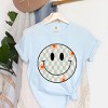 Simply Sage Market Checkered Smiley Face Garment Dyed Tee - 3 of 4