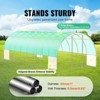 VEVOR Walk-in Tunnel Greenhouse, 27.4x9.5x7.4 ft Hoop House Greenhouse with Galvanized Steel Frame, PE Cover, Swing Door and 16 Roll-up Windows - 3 of 4