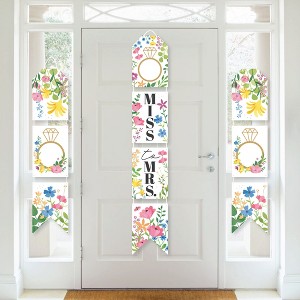 Big Dot of Happiness Wildflowers Bride - Hanging Vertical Paper Boho Floral Bridal Shower and Wedding Party Wall Decoration Kit - Indoor Door Décor - 1 of 4