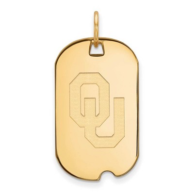 Black Bow Jewelry 10k Yellow Gold Oklahoma Sooners NCAA Pendant