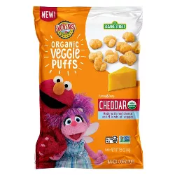 Earth's Best Sesame Street Organic Veggie Cheddar Puffs Baby Snacks - 1.55oz