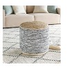 Mark & Day Petzenkirchen 16"H x 18"W x 18"D Natural Fiber Tan Pouf - 3 of 3