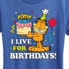 Women's - Garfield - I Live For Birthday's Short Sleeve Graphic T-Shirt - 2 of 4