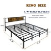 PAGED Queen Size Bed Frame Mid-Century Modern Bed with Stylish Slat-Back Design and Center Support Legs, Easy Assembly, Noise Free - 2 of 4