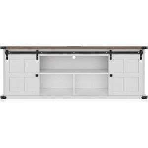 70" TV Stand for 75 Inch TVs, Entertainment Center and Media Furniture with Sliding Barn Doors & Storage Cabinets,  Modern TV Console Table - 1 of 4