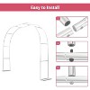 Metal Garden Arch Trellis, Flower Rack Climbing Arbor Flower Rack, Iron Plant Rack for Flower, Climbing Vine Vegetable, Fruit and Lawn - 3 of 4