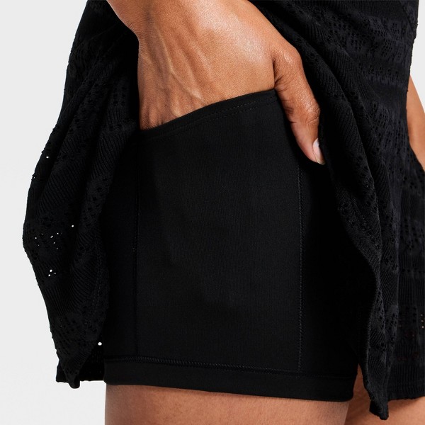 Falda Short de Cintura Alta con Ojales Tejidos para Mujer - All In Motion™ 4