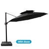 Crestlive Products 11.5FT Round Double Top Patio Offset Cantilever Umbrella With Base Set UV30+ Outdoor 360 Degree Rotation 7 Heights Adjustable - 2 of 4