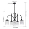 Rennnsan Elowyn 33" W 6 - Light Beaded  Crystal Modern Glam Dimmable Chandelier in Black - 3 of 4