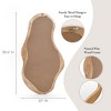 LuxenHome 22"x 39" Asymmetrical Wall Mirror Solid Wood Frame Wall Mounted Irregular Hanging Decorative Mirror for Bathroom Bedroom Entryway Brown - 3 of 4