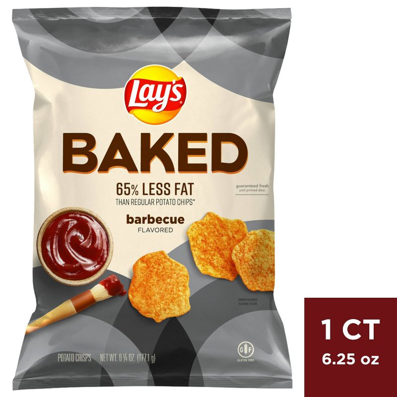 Lay's Oven Baked Barbecue Flavored Potato Chips - 6.25oz, 1 of 7