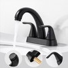 WOWOW 4 in. Centerset Double Handle Mid Arc Bathroom Faucet - 2 of 4