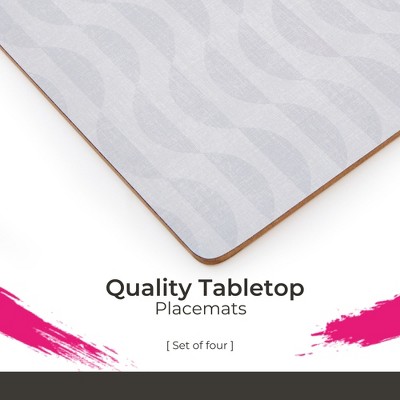 Eclipse Gray Cork-Backed Board Placemats, Set of 4