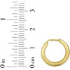 10k Yellow Gold 15mm Reversible Polished & Diamond Cut Huggie Earrings - 3 of 3