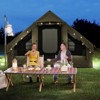 Costway 4-6 People Inflatable Tent with 4 Mesh Screen Windows 2 Doors Skylight Carrying Bag Green/White - 4 of 4