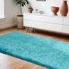 HomeRoots 8' X 11' Turquoise Shag Hand Tufted Area Rug - 2 of 3
