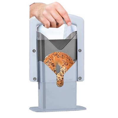 Image of Cheer Collection Bagel Slicer with Safety Shield, White