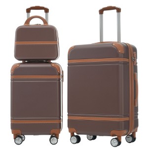 Kumasinova Luggage Sets 3 Pcs Suitcases with Spinner Wheels,ABS Hard Case Luggage with TSA Lock,Airline-Approved Durable Luggage,20"24" - 1 of 4