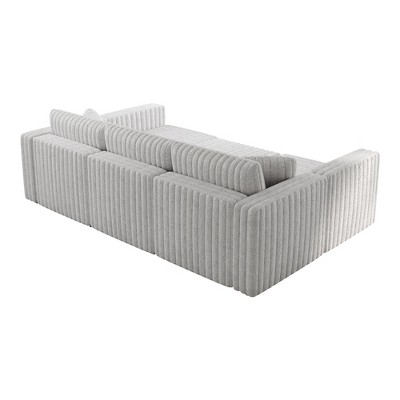 NicBex Couches for Living Room 75.6" Loveseat Sofa Minimalist Corduroy Fabric Upholstered 2-Seater Sofa Couch Matches 30.7" Ottoman for Bedroom