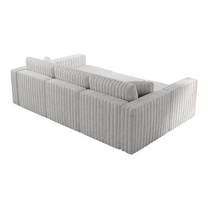 NicBex Couches for Living Room 75.6" Loveseat Sofa Minimalist Corduroy Fabric Upholstered 2-Seater Sofa Couch Matches 30.7" Ottoman for Bedroom - 1 of 4
