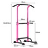 SEVOBAL Adjustable Pull Up Bar Dip Station 10 Height Settings 400LBS Capacity Multifunctional Home Gym Strength Exercise, Pink, 29.13"*31.89"*82.68" - 3 of 4