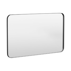 Tempered Glass Rounded Rectangle Framed Wall-Mounted Bathroom Vanity Mirror - 1 of 1