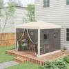 Resenkos Backyard Garden Canopy, Camping Canopy Screen Tent,10' x 10' Pop Up Canopy Tent, Instant Sun Shelter with Netting, Windows and Carry Bag - 2 of 4