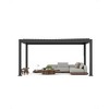 All-Aluminum Louvered Pergola, Outdoor Pergola with Adjustable Louvered Roof, Reinforced Aluminum Frame, Integrated Drainage System, Gray - 2 of 4