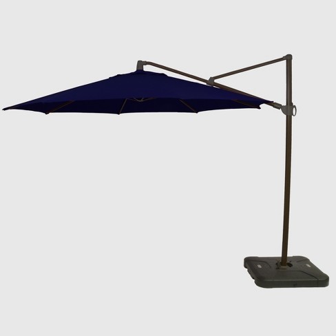 11 Offset Patio Umbrella Sunbrella Spectrum Indigo Black Pole Smith Hawken Target