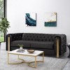 Ridstar Modern 3-seat Sofa with Tufted Back and Arm For Living Room-Black - 4 of 4