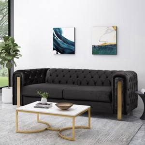 APRILSOUL 83.75"Comfy 3-seat Sofa with Tufted Back and Arm, Modern for Living Room - 1 of 4