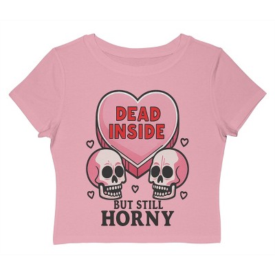 Rerun Island Women Dead Inside But Still Horny Love Short Sleeve Graphic Cotton Baby Tee
