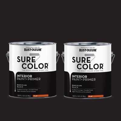 Rust-oleum 2pk Sure Color Flat Black Gal : Target