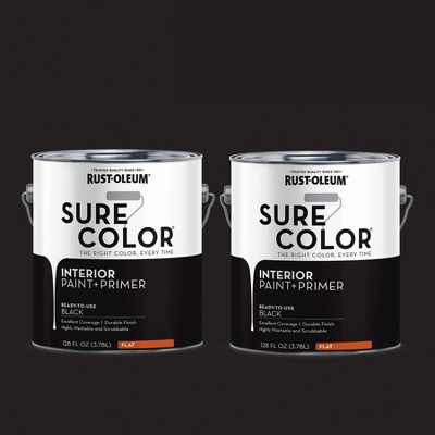 Rust-Oleum Home Ready-to-use Wall Paint + Primer Interior Black Eggshell -  1 Gal