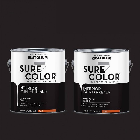 Rust-Oleum Sure Color White, Exterior Paint + Primer, Flat Finish, 2-Pack
