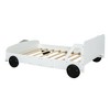 NicBex Twin/Full Size Car-Shaped Platform Bed Frame with Wheels for Boys,Solid Wood Slats Support,No Box Spring Needed,Easy Assembly,Blue/Gray/White - 4 of 4
