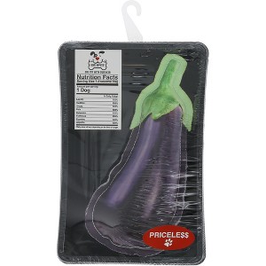 Pavilion Gift Company - Eggplant - 7.5" Canvas Dog  - Pet Toy - 1 of 4