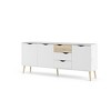 Tvilum,Diana Sideboard with 3 Doors and 3 Drawers, White/Oak Structure - 2 of 4