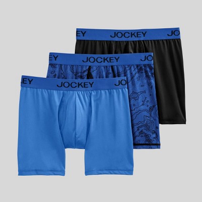 Jockey Men's XL (40-42) 3-pack Boxer Briefs Black ultra soft #9134