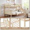 INFURNIC Beds Twin Over Full Bunk Bed with Thick Posts High Guardrails Sturdy and Durable Wooden Frame for Kids Teens, Brown, 79.53"*58.66"*61.81" - 3 of 4