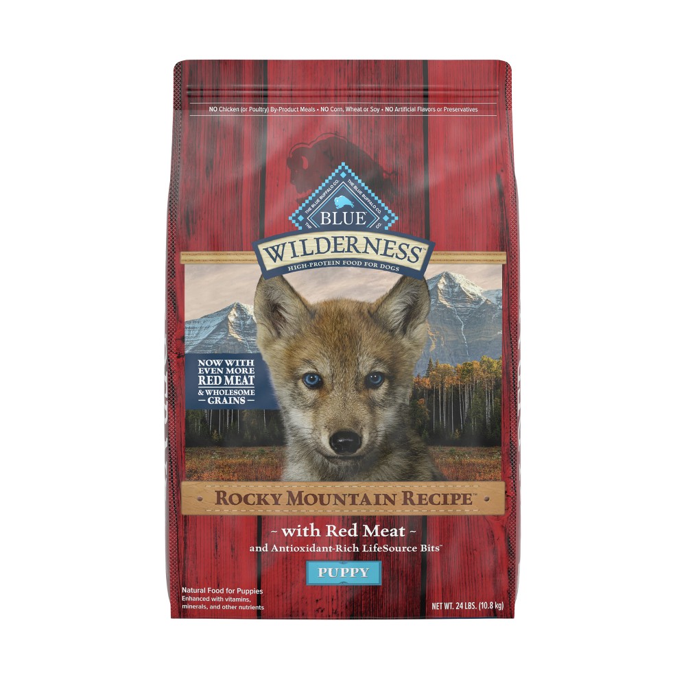Blue Buffalo Wilderness Red Meat Flavored for Puppy Dry Dog Food - 24lbs