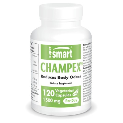 SuperSmart Champex Mushroom (Agaricus Bisporus Extract) 1500 mg per Day - Body Odor & Bad Breath | Non-GMO & Gluten Free - 120 Vegetarian Capsules