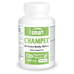 SuperSmart Champex Mushroom (Agaricus Bisporus Extract) 1500 mg per Day - Body Odor & Bad Breath | Non-GMO & Gluten Free - 120 Vegetarian Capsules - 1 of 1